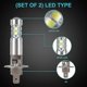 thumbnail image 4 of ZHAOCHENG Kit de conversión de 2 bombillas LED para faros delanteros H1, luz antiniebla de haz alto y bajo, 100 W, 6000 K, 4 of 5