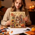 thumbnail image 5 of 12" Autumn Pearl Painting Kit,  Pearl Painting Crafts, DIY Fall Decor，A | Beginner-Friendly Craft, DIY Bead Painting, Harvest Pumpkin Designs, Thanksgiving Decor, Seasonal Home Display (With Frame), 5 of 5
