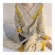 thumbnail image 4 of Conjunto de pijamas de manga larga para mujer Primavera Otoño Casual Precioso Patrón de cuadros sueltos Volantes Ropa de dormir de manga larga para mujer Patrón de cuadros con cuello con volantes XL, 4 of 8