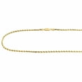 thumbnail image 5 of Mens or Ladies 10K Yellow Gold 2mm D/C Hollow Rope Chain Necklace 24 Inches, 5 of 5