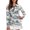 Vintage Countryside Print, variant on Jiueut Zip Up Tennis Shirts for Woman Soft Golf Polo Koi Lotus Print Fall Polo Shirt with V Neck Comfortable Performance Golf Wear Long Sleeves, Size Small
