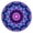 Purple Blue Tie, variant on Colorful Rainbow Tie Dye Spiral Pattern Round Fitted Tablecloth with Elastic Edge,Dining Table Cover Waterproof,Outdoor Round Tablecloth for Camping,Dining,Indoor and Outdoor
