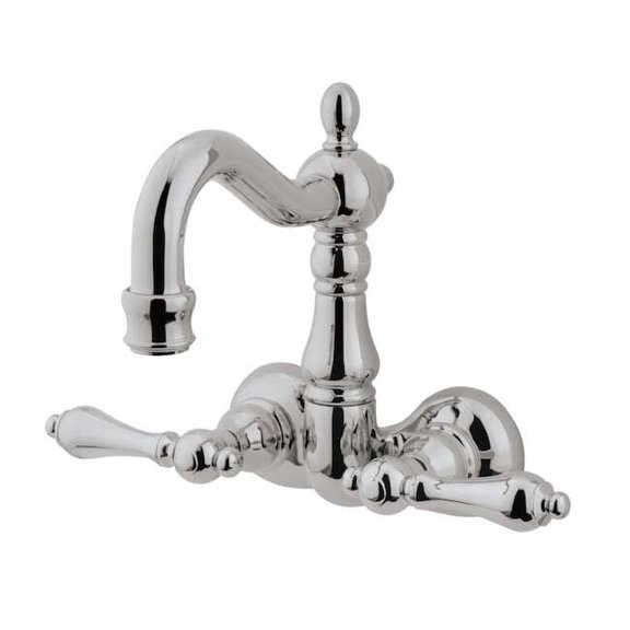 Kingston Brass CC1071T8 Vintage 3-3/8-Inch Wall Mount Tub Faucet, Brushed Nickel