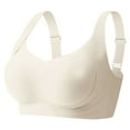 thumbnail image 3 of DuoJiaJ Comfortable Seamless Full Coverage Bra For Women Wireless Bras With Soft Support Regular And Plus Size Plus Size Bras White, 3 of 5