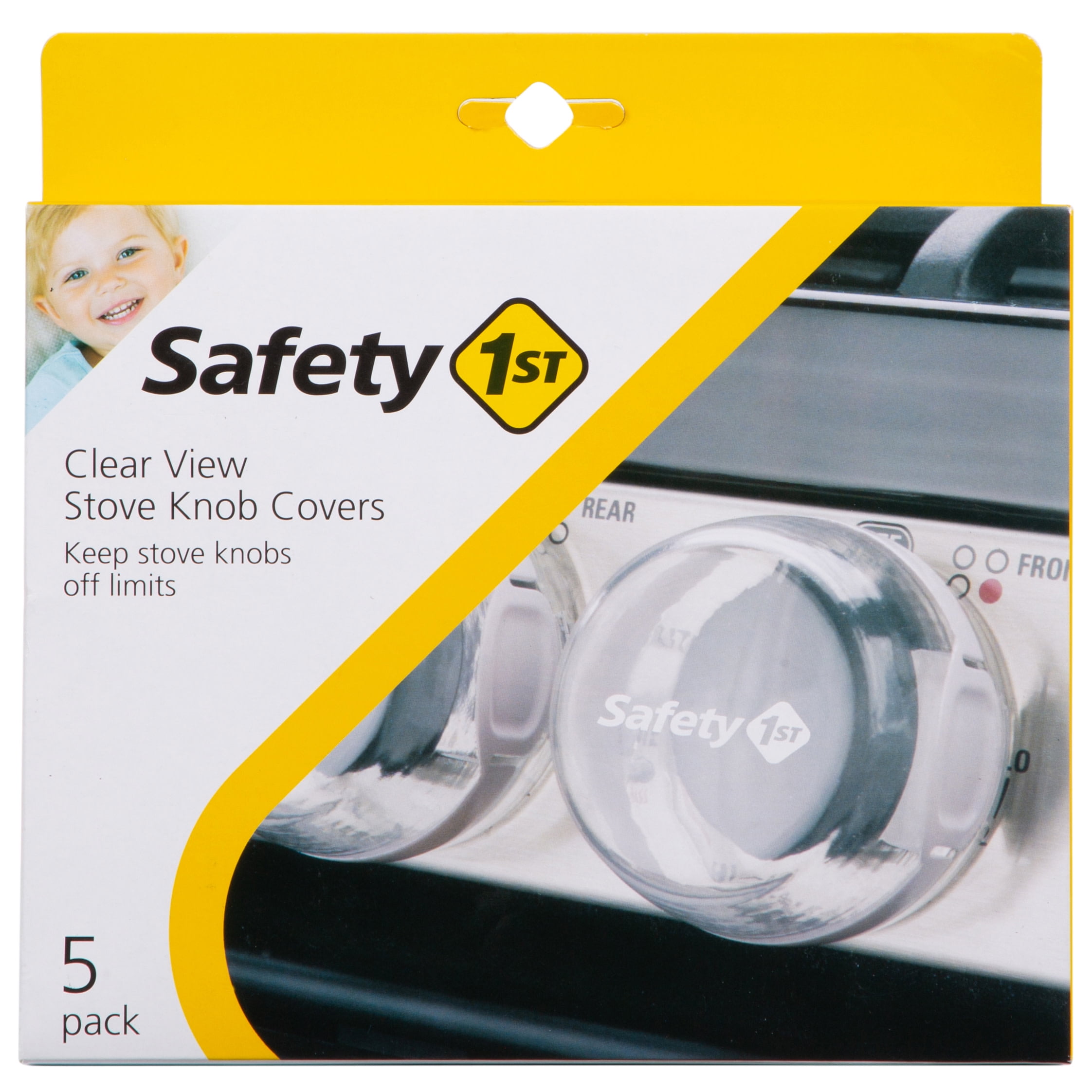 Aisikasi Kitchen Stove Knob Covers Baby Proof Clear View Oven Stove Knob Covers for Child Safety Set of 4 