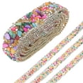 thumbnail image 4 of Shisuyan 1 Roll of Cuttable Costume Trim Multi-function Rhinestone Ribbon Decorative Craft Trim Clothes Supply, 4 of 8