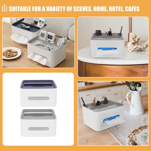 IFANLANDOR 2Ud Organizador Multifuncional Para Pañuelos Y Control Remoto Con Acabado