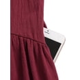 thumbnail image 6 of Gvmfive Women's Casual Long Sleeve Pocket Long Dress Plain Loose Maxi Dress, 6 of 8