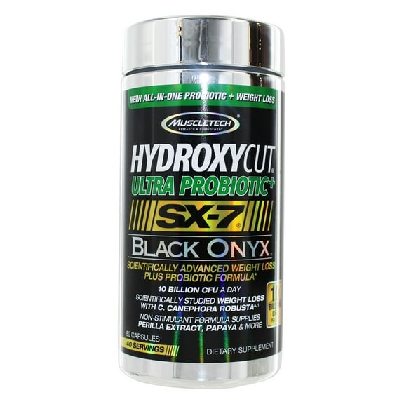 Muscletech Products - Hydroxycut Ultra Probiotic  SX-7 Black Onyx - 80 Capsules