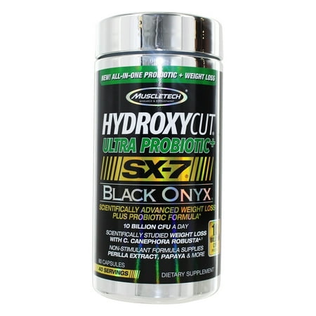 Muscletech Products - Hydroxycut Ultra Probiotic+ SX-7 Black Onyx - 80 (Best Time To Take Hydroxycut Sx 7)