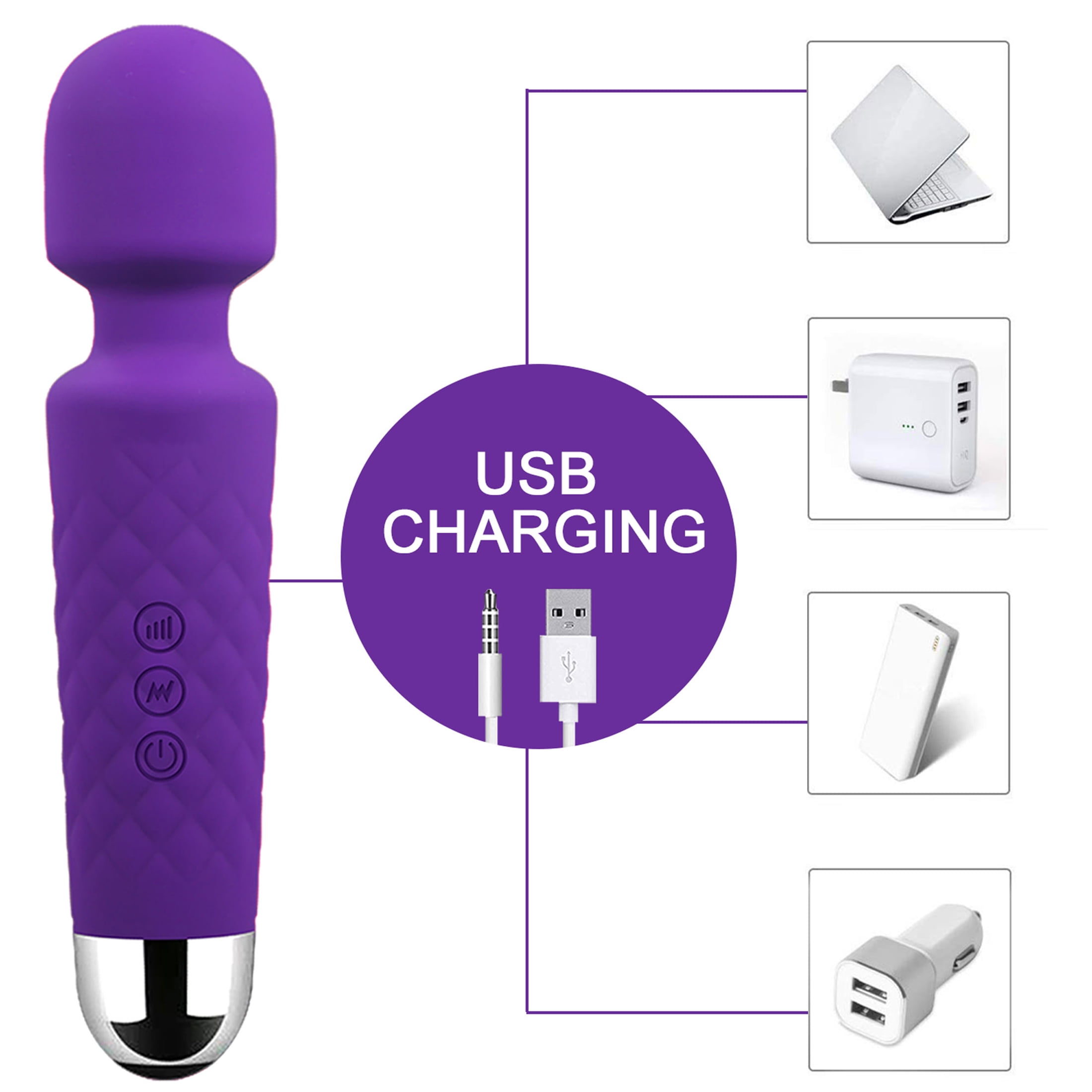 DISEN Personal Massager Wand Massager Powerful Quiet Vibration with 8 Speeds 20 Vibrating Patterns, Sex Toys Vibrator for Women - Walmart.com DISEN Personal Massager Wand Massager Powerful Quiet Vibration with 8 Speeds 20 Vibrating Patterns, Sex Toys Vibrator for Women - Walmart.com