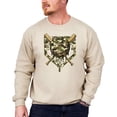 thumbnail image 2 of Camo Baseball Sweatshirt for Men Women & Kids Baseball or Softball Game Day Pullover Sand Sweatshirt Adult Small, 2 of 7