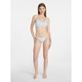 thumbnail image 2 of No Boundaries Cotton Pointelle Bralette and Thong Set, 2-Piece, Sizes XS-XXXL, 2 of 5