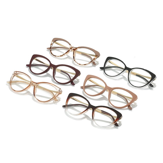 Gafas retro de ojo de gato con protección contra la luz azul, gafas de metal que cambian de color, gafas de cara simple a la moda que se pueden equipar con marco de gafas de ojo de gato para miopía