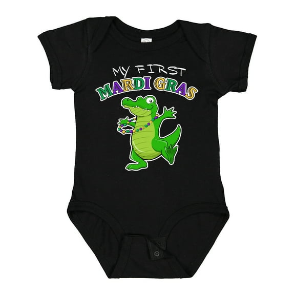 Inktastic My First Mardi Gras-alligator Boys or Girls Baby Bodysuit