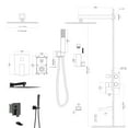 thumbnail image 5 of Bath Shower Faucet Set Tub Spout 10 inch Rain Shower Head with Handheld Shower System in Black, 5 of 9