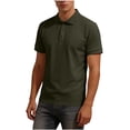 thumbnail image 2 of Antinious Men Solid Short Sleeve Collared Summer Button Casual Dress Shirts, 2 of 5