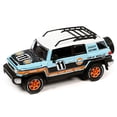 thumbnail image 2 of 2007 Toyota FJ Cruiser #11 Light Blue "Gulf Oil" with Roofrack Limited Edition to 6000 pieces Worldwide 1/64 Diecast Model Car by Johnny Lightning, 2 of 3