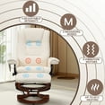 thumbnail image 3 of AVAWING 8 Point Vibration Massage Recliner Chair, 360° Swivel Chair with Ottoman, Indoor, Beige, 3 of 8