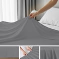 thumbnail image 6 of Purity Home 4-Piece 100% Cotton Percale Bedsheet Set, Full Dark Gray – 400 Thread Count, Cool & Crisp, Breathable, Deep Pocket, 6 of 14