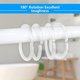 thumbnail image 2 of Set of 12 Clear Shower Curtain Rings, Plastic Shower Curtain Rings, C Shaped Shower Curtain Rings, Curtain Hooks for Bathroom, 2 of 5