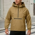 thumbnail image 2 of Aihuaihua Half Zip Hooded Jacket for Men Windproof Water Casual Outdoor Sports Pullover Lightweight Comfortable Athletic, 2 of 9