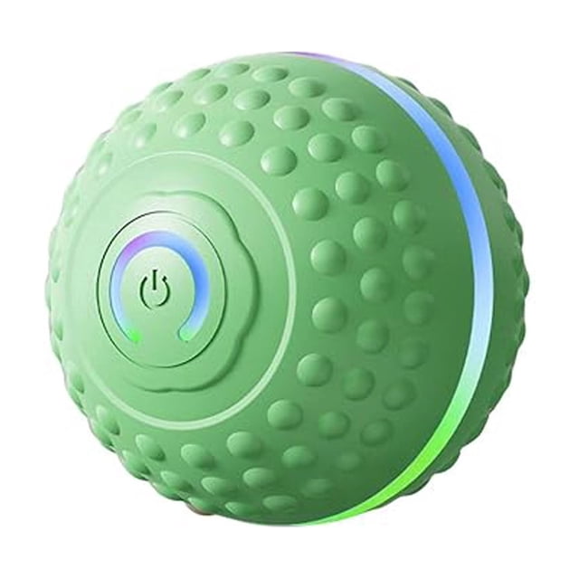 Leodye 1PCS Interactive Ball Toy, Automatic Rolling and Squeaking Design for Boredom Relief and Play -3IN