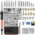 thumbnail image 2 of Kit para quemar leña, herramienta para quemar leña con soldador, 54 piezas, temperatura ajustable para estufa de leña con juego de soldador, pluma para quemar madera con pirograbad, 2 of 5
