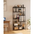 thumbnail image 1 of Zocalo Estantería 180cm para almacenamiento, estantería alta de 8 estantes para dormitorio, estanterías escalonadas con estructura metálica para dormitorio, sala de estar y oficina en casa, negro, 1 of 8
