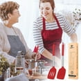 thumbnail image 1 of On Sale!npkgvia Cooking Utensils,Pack of 2 Silicone Solid Turner Non Stick Slotted Kitchen Spatulas High Heat Cooking Utensils Ideal Cookware for Fish Eggs Pancakes,Cooking Gadgets,Red, 1 of 9
