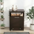 thumbnail image 3 of GVN Pet Feeder Station Storage Cabinet, Dog Food Storage Container with Dog Raised Bowls, Watering Supplies, Gray, 3 of 7