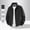 Black, variant on Men's Nylon Jacket Lightweight Thin Zip Pockets Solid Color Long Sleeve No Hood Casual Windproof Water Resistant Everyday Coat Outerwear Crop Jackets for Men