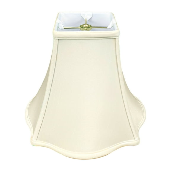 Royal Designs Fancy Square Bell Basic Lamp Shade, Eggshell, 4" x 10" x 8.5"