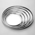 thumbnail image 4 of Maoww Stainless Steel Serving Plate Anti-corrosive Brushed Bottom Glossy Round Baking Cooking Fish Restaurant Tray Tableware 29.8cm, 4 of 8