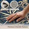 thumbnail image 6 of ODIKA 3'x5' Washable Accent Rug Pet Friendly, Non-Shedding Mat Compass Nautical Maritime Medallion Framed By Vintage Scrolls for Bedside, Bedroom, 6 of 7