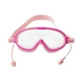 thumbnail image 4 of Gafas de natación para niños con tapones para los oídos, correa ajustable, accesorios de natación, gafas de natación portátiles de visión amplia, Rosa, 4 of 8