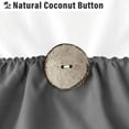 thumbnail image 3 of Seasonwood White and Gray Farmhouse Shower Curtain with Vintage Buttons Gray Ruffle Shower Curtain with Hooks,72" x 84", 3 of 7