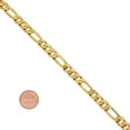 thumbnail image 3 of 7mm Diamond-Cut 14k Yellow Gold Plated Flat Figaro Chain Necklace, 24 inches, 3 of 6