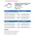 thumbnail image 2 of Automatic Transmission Selector Cable - Compatible with 1995 - 1999 Chevy K1500 1996 1997 1998, 2 of 2