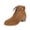 Brown, variant on Women's Vintage Faux Suede Side Zipper Ankle Boots, Lace-Up Chunky Heel Booties with Buckle Strap, Winter Casual Short Boots