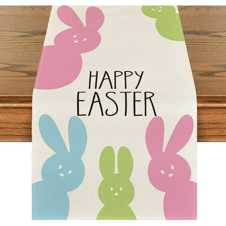 

Artoid Mode Bunny Happy Easter Table Runner 13 x 36