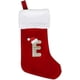 thumbnail image 1 of VEYLIN Christmas Stockings with Letters, 20 Inch Plush Christmas Stockings Embroidered Stockings Large Christmas Stockings for Girls/Boys Red LetterE, 1 of 5