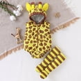 thumbnail image 5 of REDARER Kids Giraffe Animal Cosplay Sleeveless Hooded Romper with Matching Leg Warmers Themed Party Dress Up Outfit,12M, 5 of 8