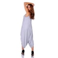 thumbnail image 4 of SR Women's Casual Solid Spaghetti Strap Loose Fit Harem Jumpsuit, Large, H. Grey, 4 of 4
