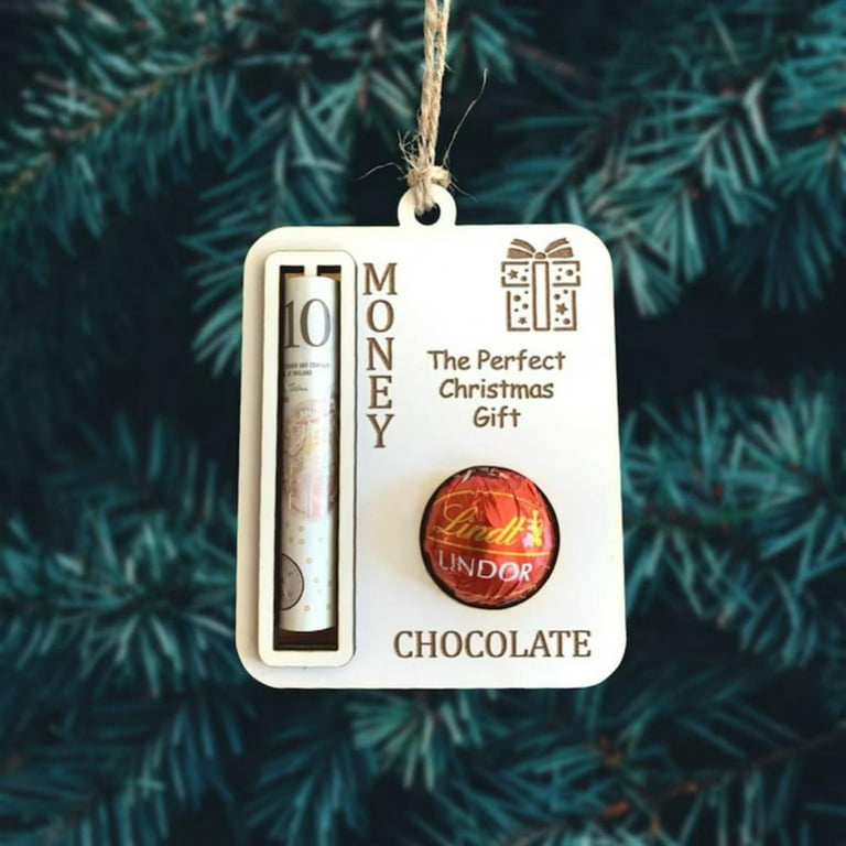 Christmas Money Holder Decoration Funny Money Holder Gift Christmas Tree  Pendant Ornaments Hanging Accessories, Christmas Wooden Money Clip Gifts  for