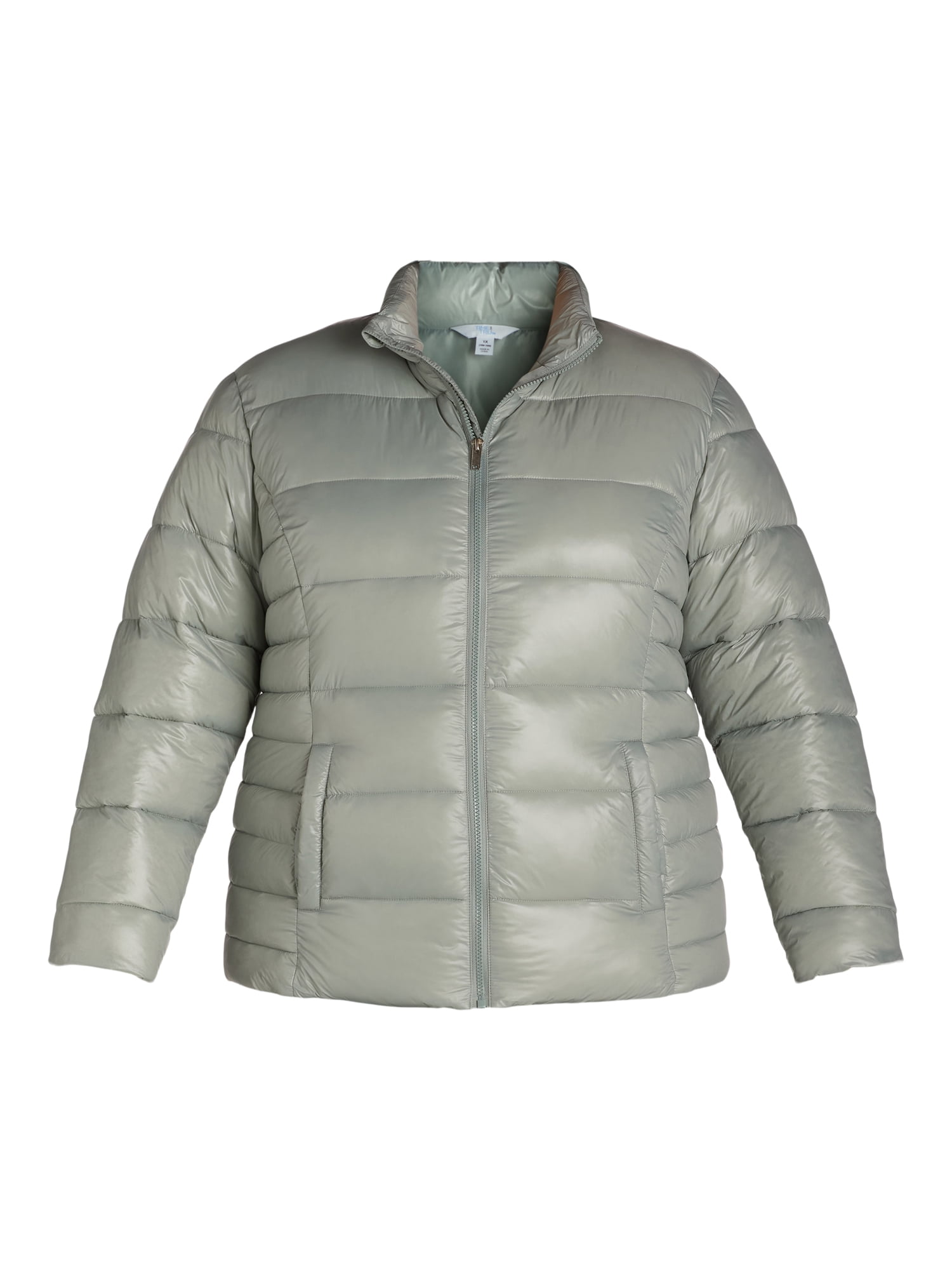 Time and Tru Women's and Women's Plus Puffer Jacket, Sizes XS-3X