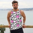 thumbnail image 6 of Logiee skull with hearts Print Men's Workout Tank Top,Quick Dry Workout Tank Top,Gym Muscle Tee,Fitness Bodybuilding Sleeveless T Shirt-X-Large, 6 of 7