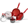 thumbnail image 1 of Bateria de Cocina Grande Set Red con mango remov 7 pzs Flavor Stone Grande Set Red 7 accesorios, 1 of 4
