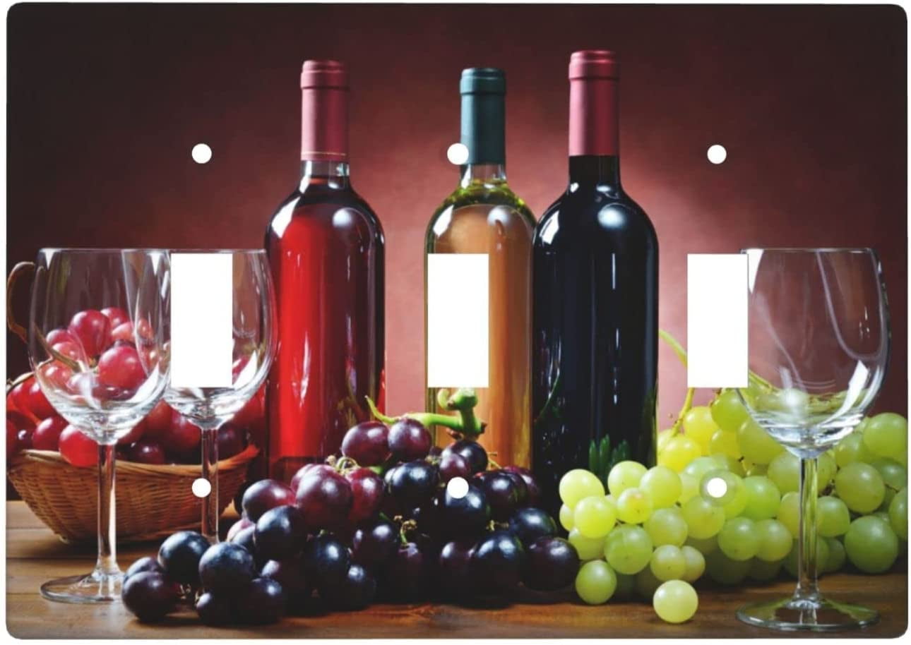 QIBAIDAN Grape Wine Light Switch Wall Plate Cover Unbreakable