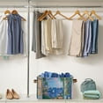 thumbnail image 5 of Yayeee 2 Pack Canvas Storage Basket with Handles for Shelves Fabric Bins Closet Organizer, Sea Window, 5 of 8